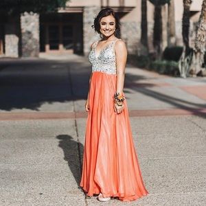 Coral Prom / homecoming / bridesmaid Dress